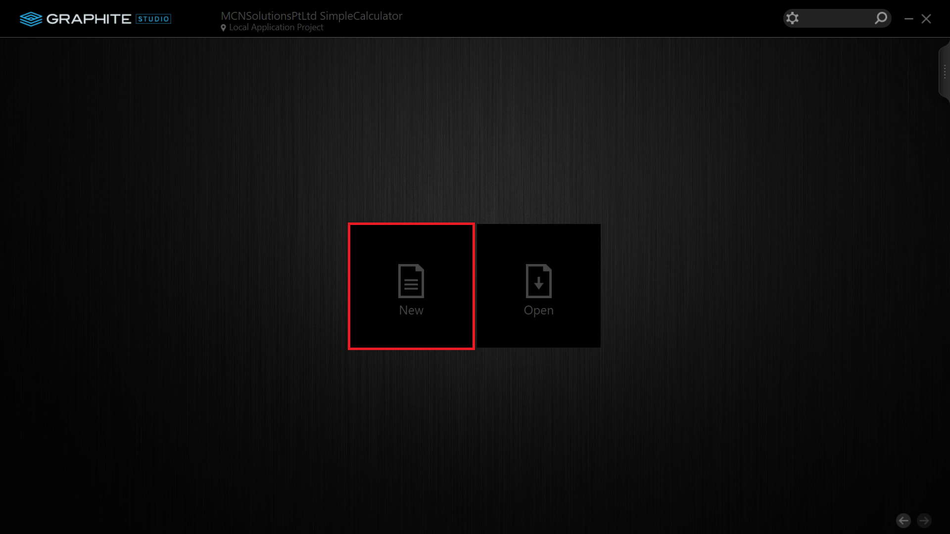 HomeScreen of GRAPHITE studio